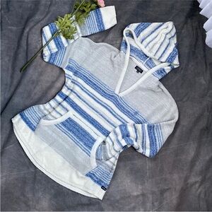 Perfectly oversized Blue, white and gray sweater hoodie M